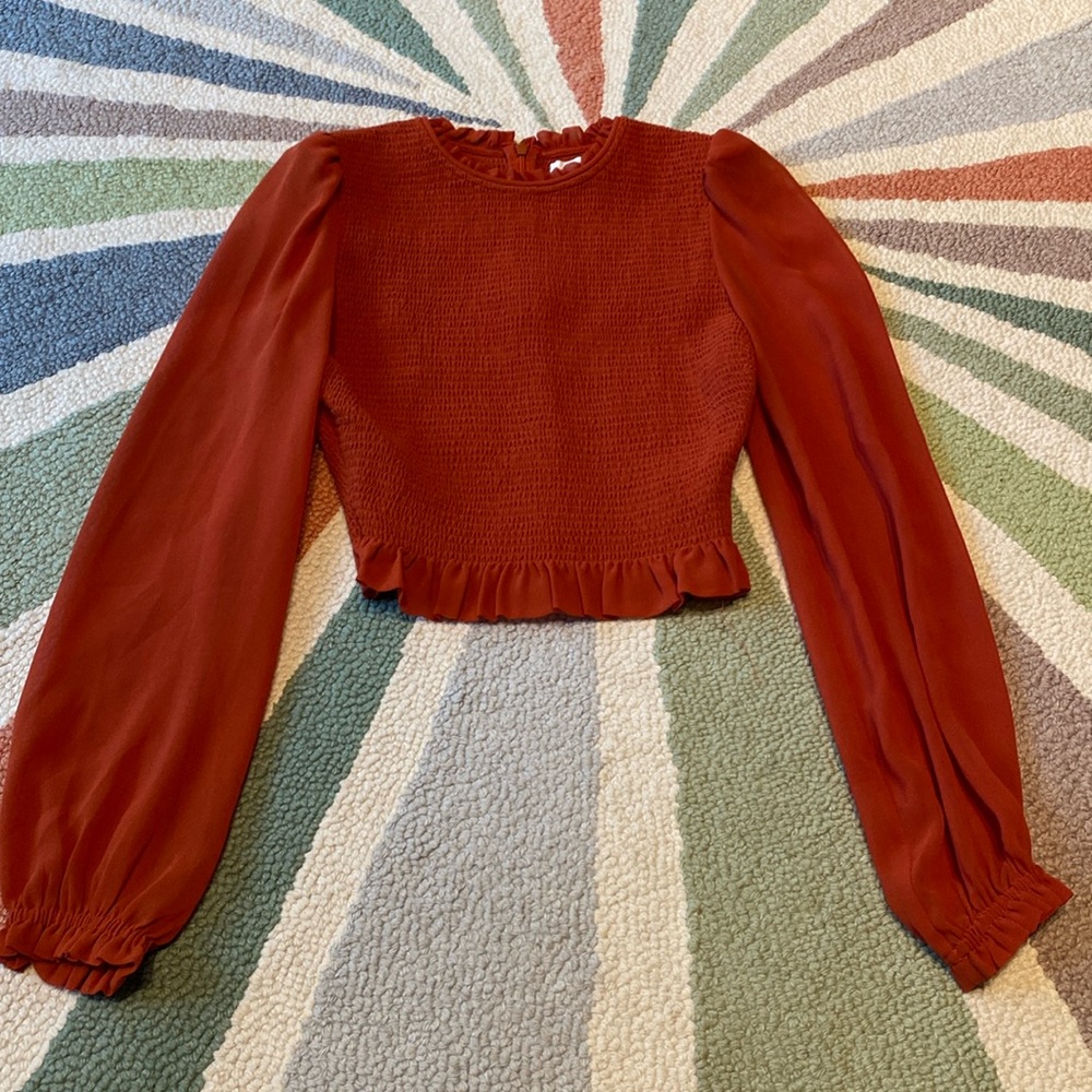 Wilfred Tempest Blouse Smocked Puff Sleeve